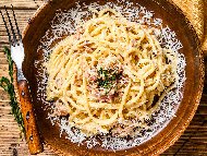 Рецепта Спагети с прошуто и пармезан